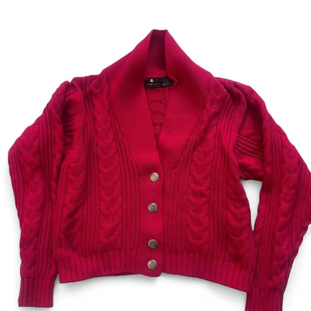 Liz-claiborne Women's Red Cardigan